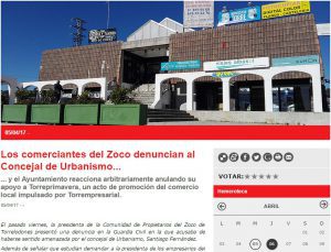 Zoco de Torrelodones, denuncia al Concejal